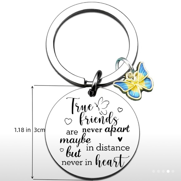 True Friends Never Apart Stainless Steel Keychain NEW - Picture 3 of 3